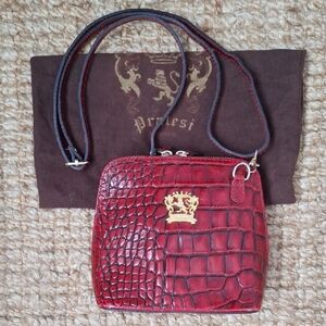 Pratesi Firenze Italian leather crossbody bag.